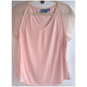 Simply Vera- Vera Wang Modal Chiffon Trimmed Pink